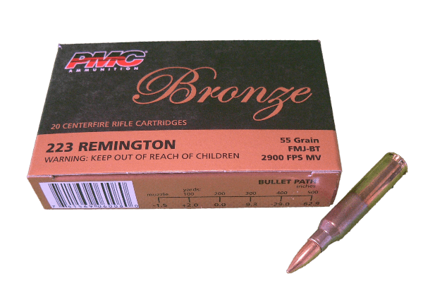 bronze223 Amunicja kulowa PMC Bronze kal. .223 Rem 55 gr - obrazek 1