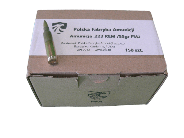 pfa223 223 Rem PFA FMJ 55gr (150szt) - obrazek 1