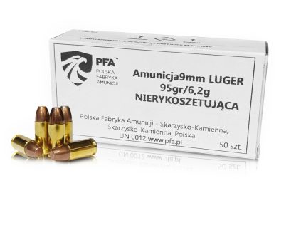 Amunicja NIERYKOSZETUJĄCA PFA 9 x 19 Para  95 gr / 6,2 g - 50 sztuk