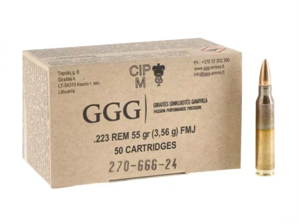 Amunicja GGG kal .223 Rem 55 gr/3,56 g FMJ