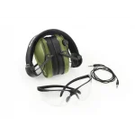 Ochronniki słuchu aktywne RealHunter Active PRO oliwkowe + okulary - obrazek 3