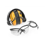 Ochronniki słuchu aktywne RealHunter Active PRO pomara. + okulary - obrazek 3