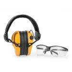 Ochronniki słuchu aktywne RealHunter Active PRO pomara. + okulary - obrazek 2